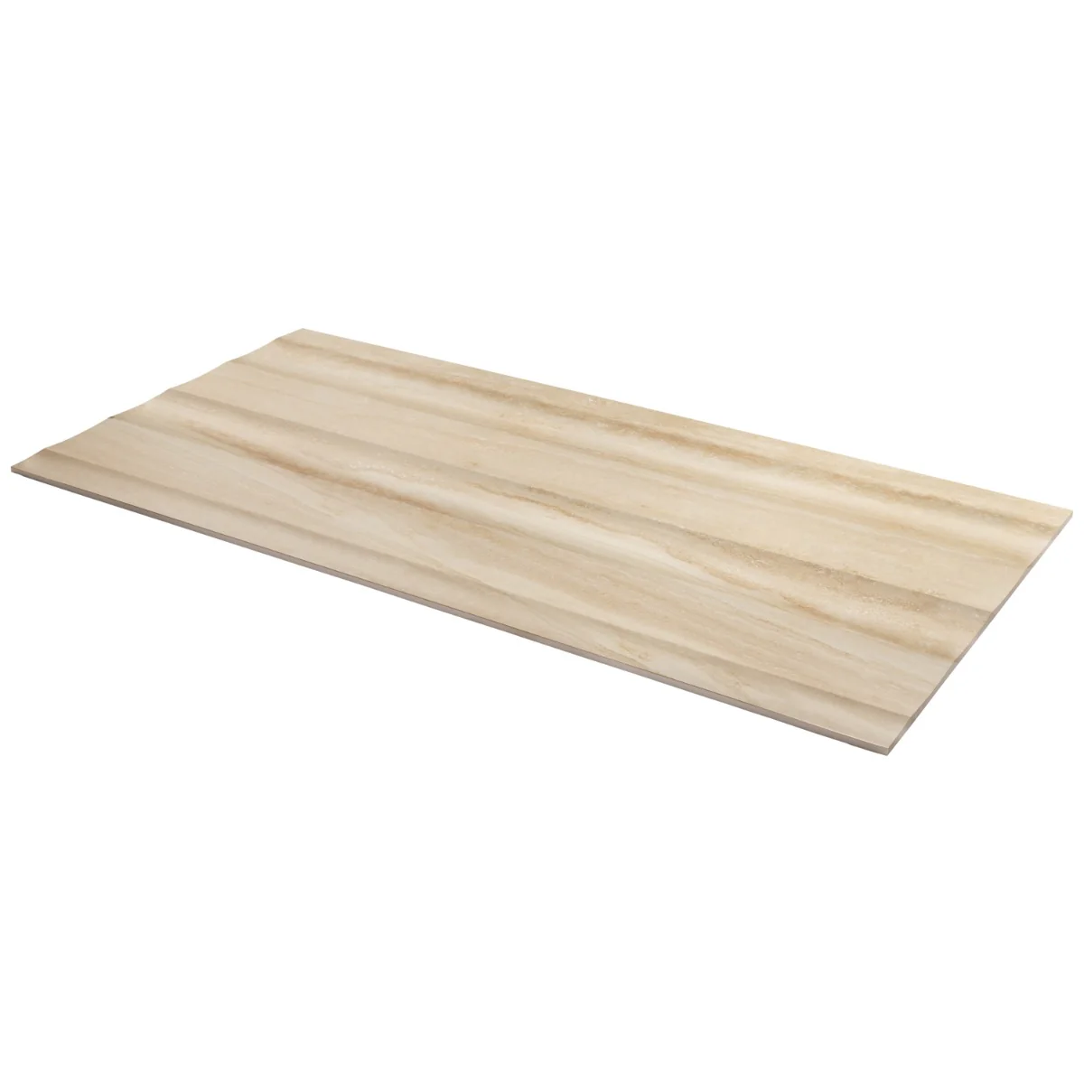 Lumar Waves 3D Travertino Crema Beige 24x48 Matte Porcelain Tile - Image 7