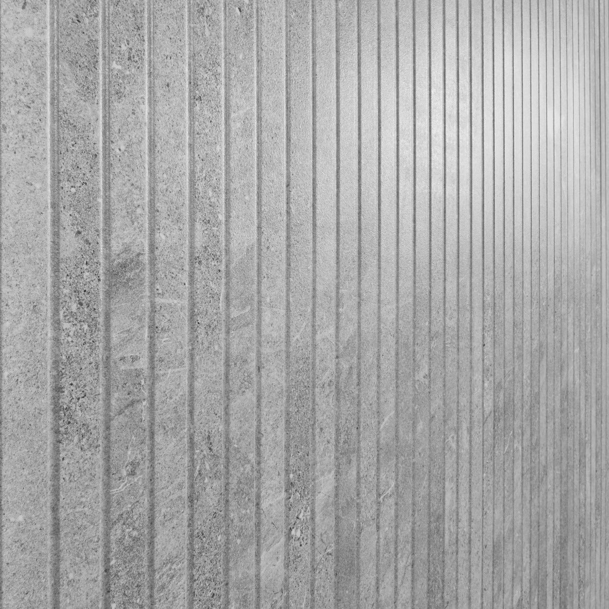 Lune Ribbon Gray 24x48 Matte Fluted Porcelain Tile - Lux Tile - Image 4