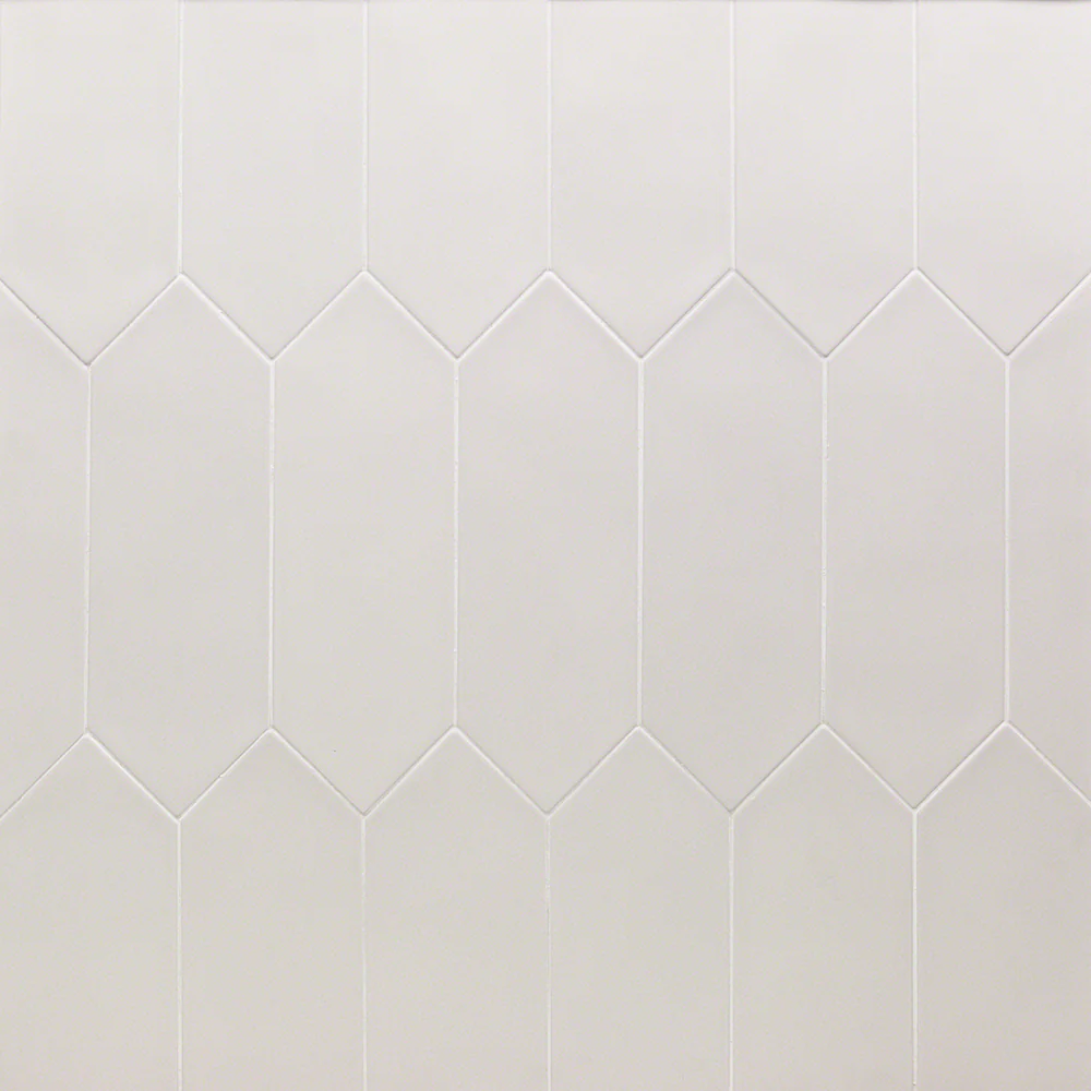 Lux Tile Aliante White 4x12 Picket Matte Porcelain Tile - Image 2