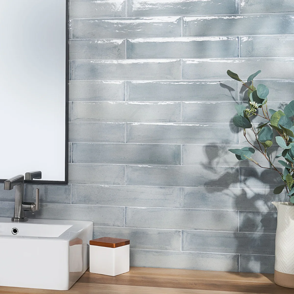 Lux Tile Azur Blue 3x16 Polished Porcelain Subway Tile - Image 2