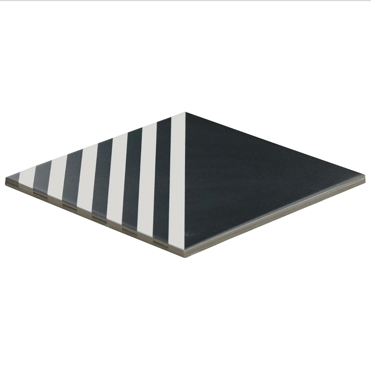 Lux Tile B2W Black & White Stripe Negative 8x8 Matte Porcelain Tile - Image 7