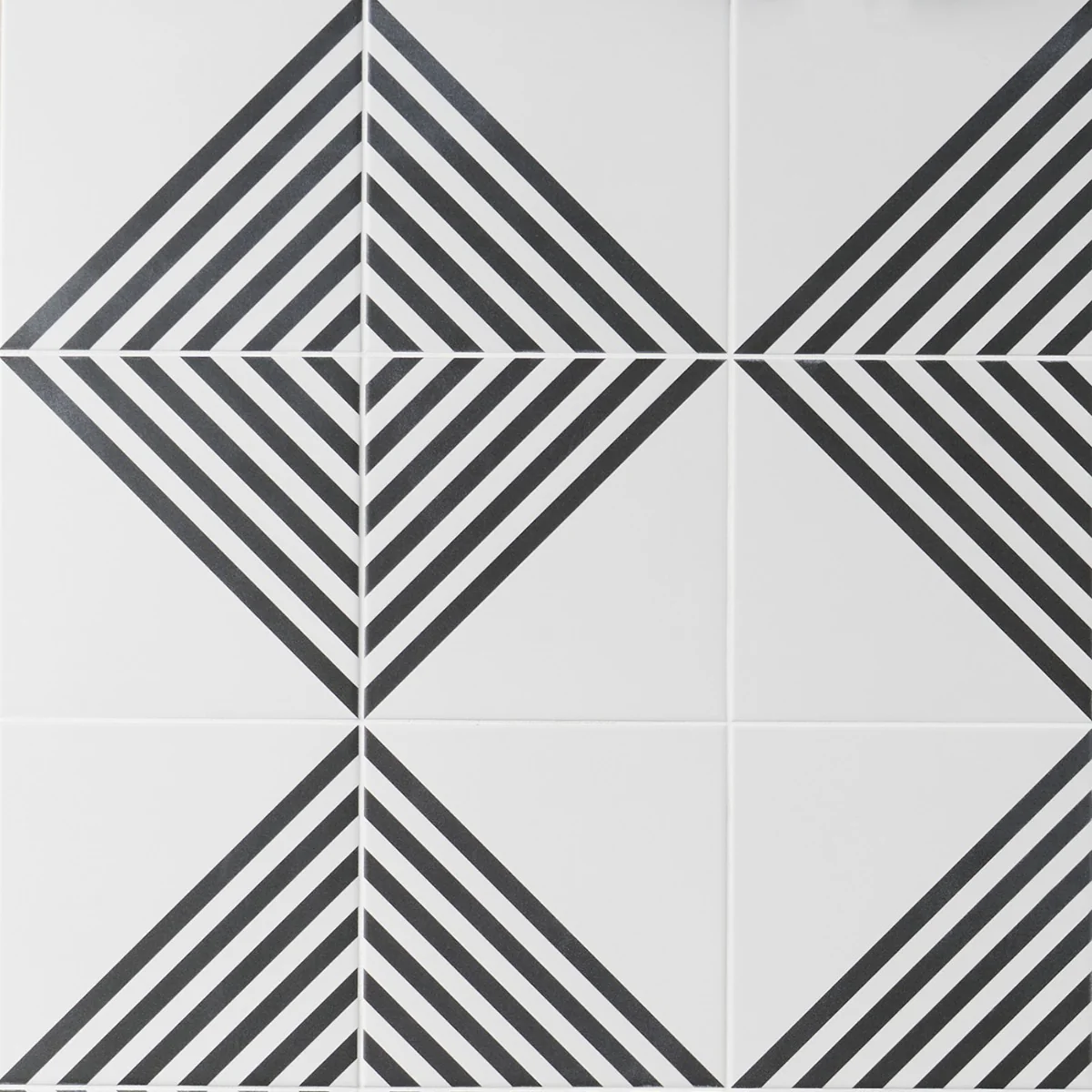 Lux Tile B2W Stripe Positive 8x8 Matte Porcelain Tile - Image 2