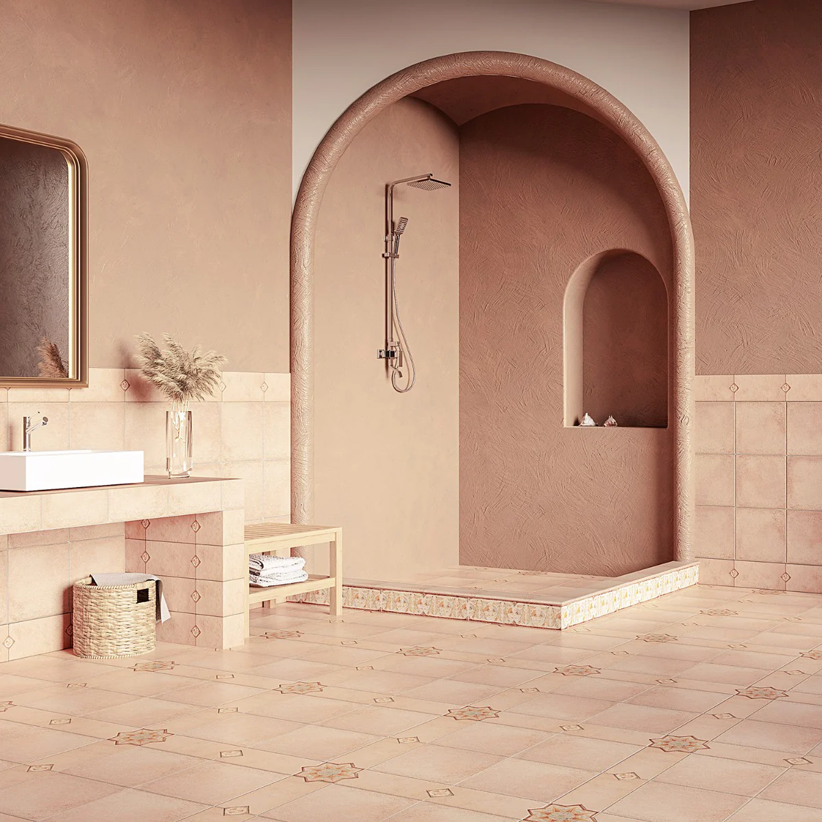 Lux Tile Burgos Terracotta Matte Porcelain Tile 14x14 - Image 5