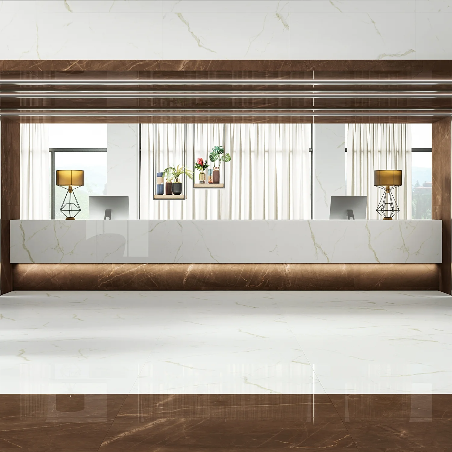 Lux Tile Calacatta White Matte Porcelain Tile 24x48 - Image 2