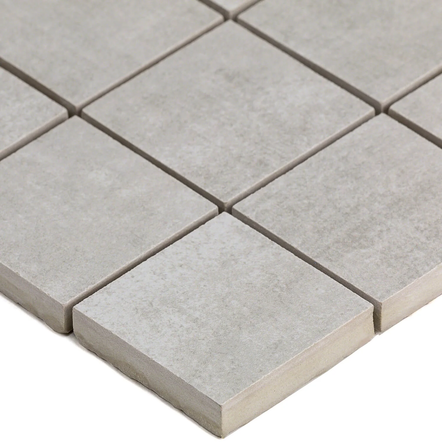 Lux Tile Cement Silver Matte Porcelain Mosaic Tile 2x2 - Image 5
