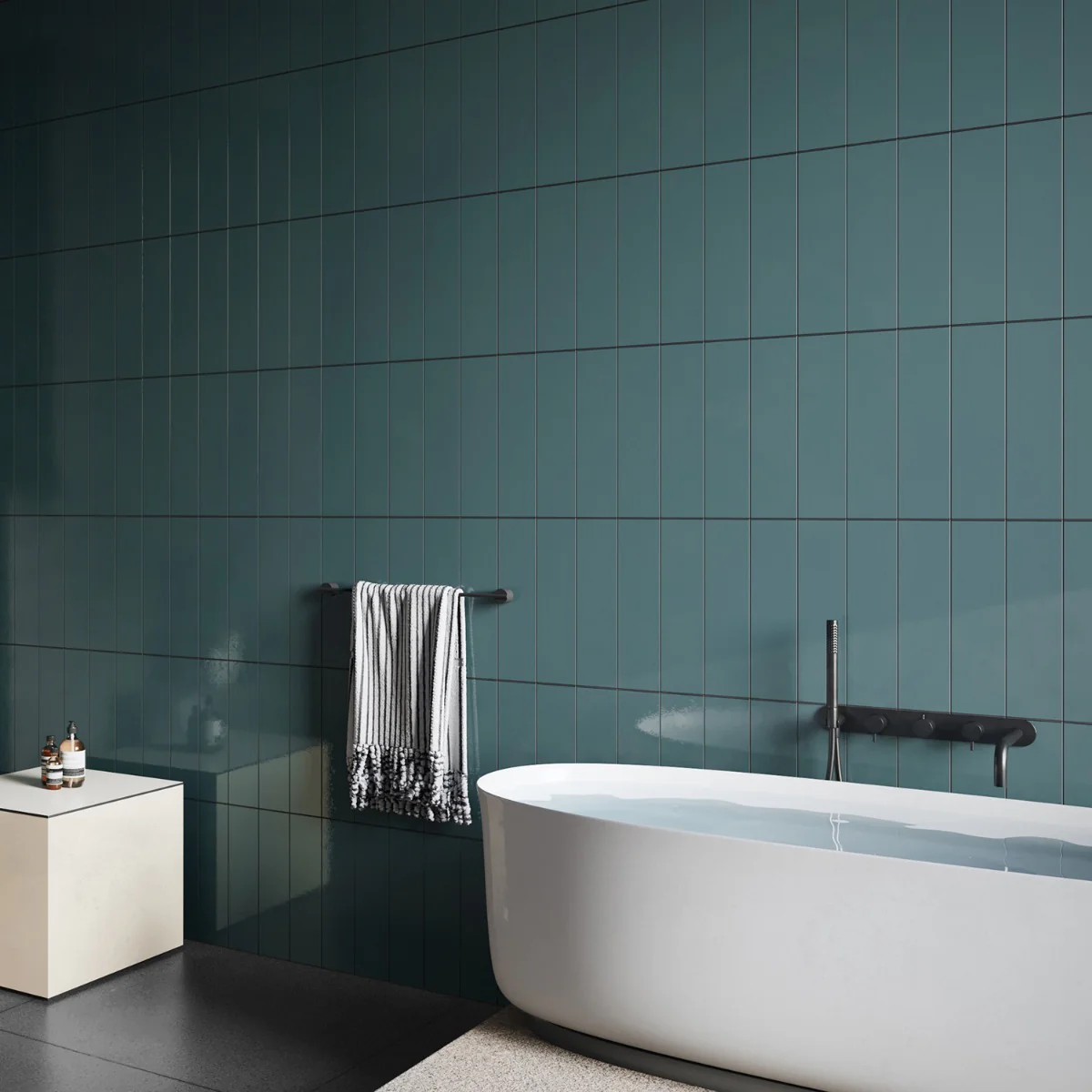 Colorplay Emerald Green 4.5x18 Crackled Glossy Ceramic Tile by Lux Tile - Image 6
