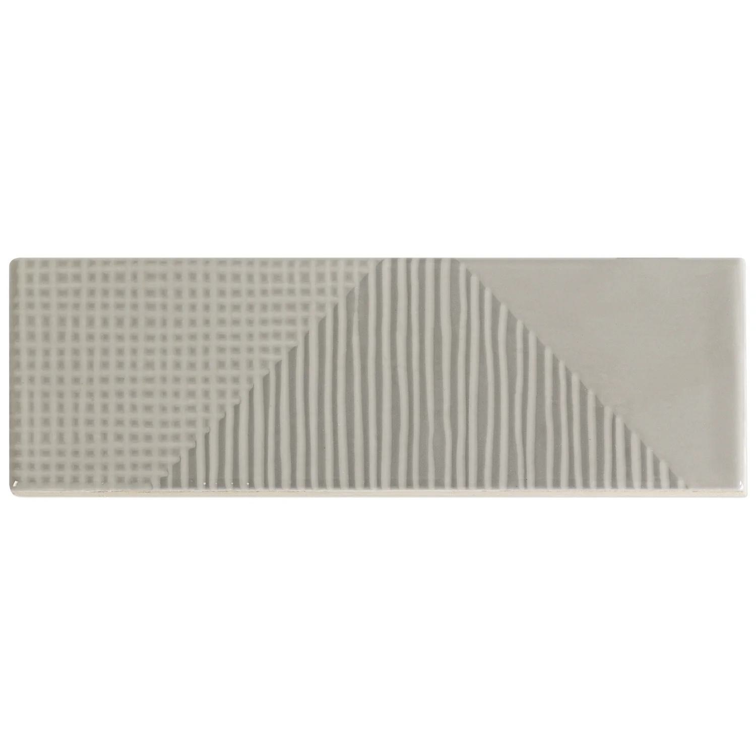 Lux Tile Enigma Gray Pearl 2x8 Textured Polished Ceramic Subway Tile - Image 3