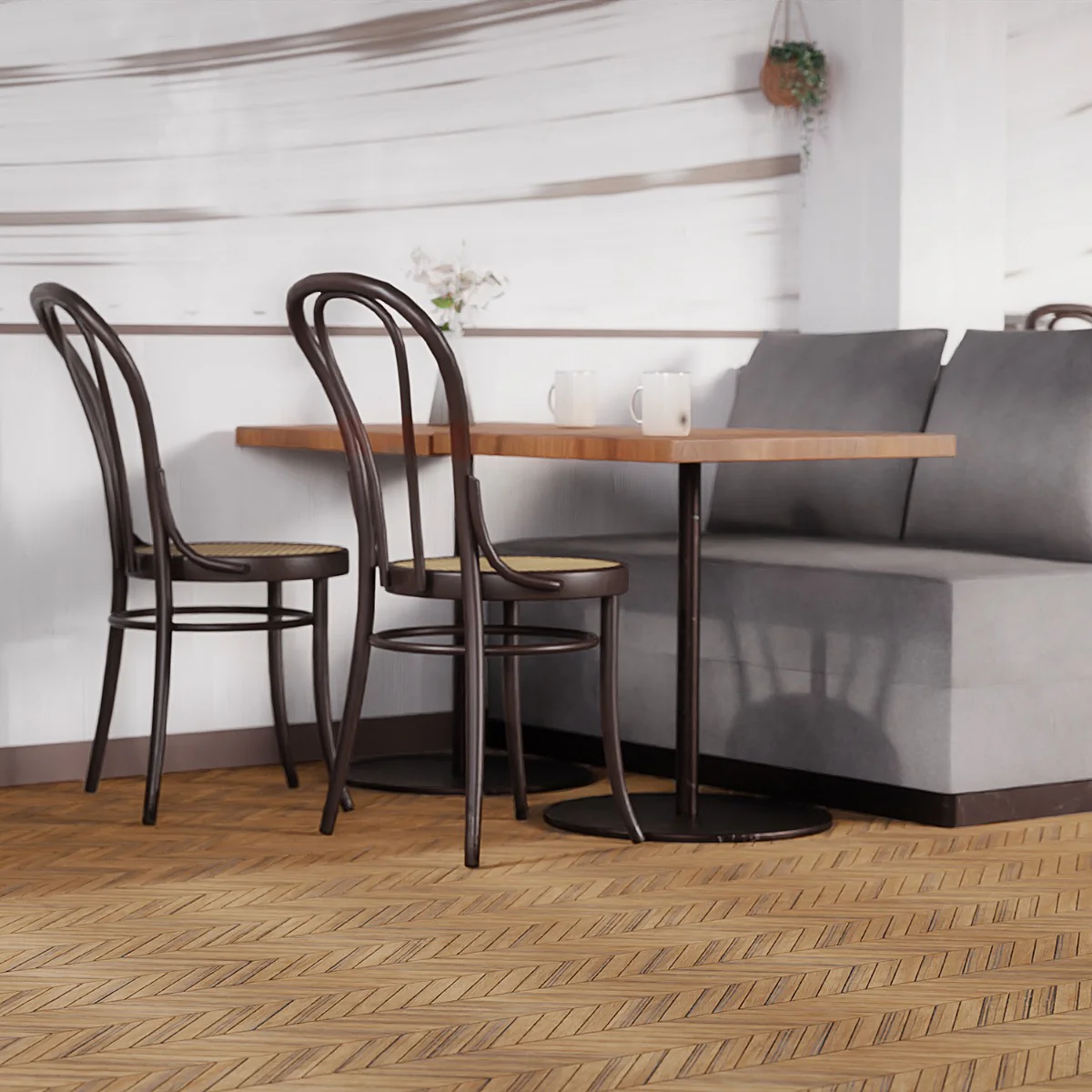 Lux Tile Eternal Birch Chevron Matte Porcelain Mosaic Tile - Image 2
