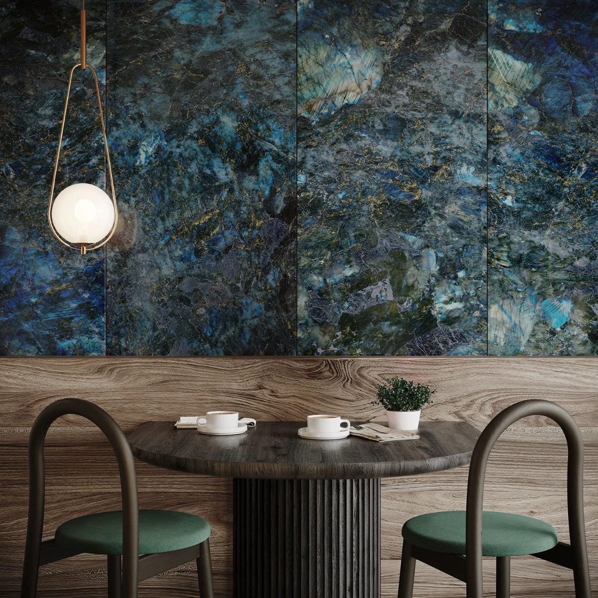 Lux Tile Jewel Onyx Labradorite Blue 24x48 Polished Porcelain Tile - Image 5
