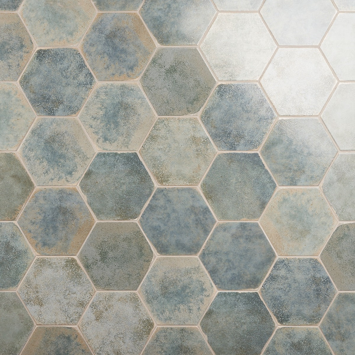 Lux Tile Kalay Green 9" Hexagon Polished Porcelain Tile - Image 8