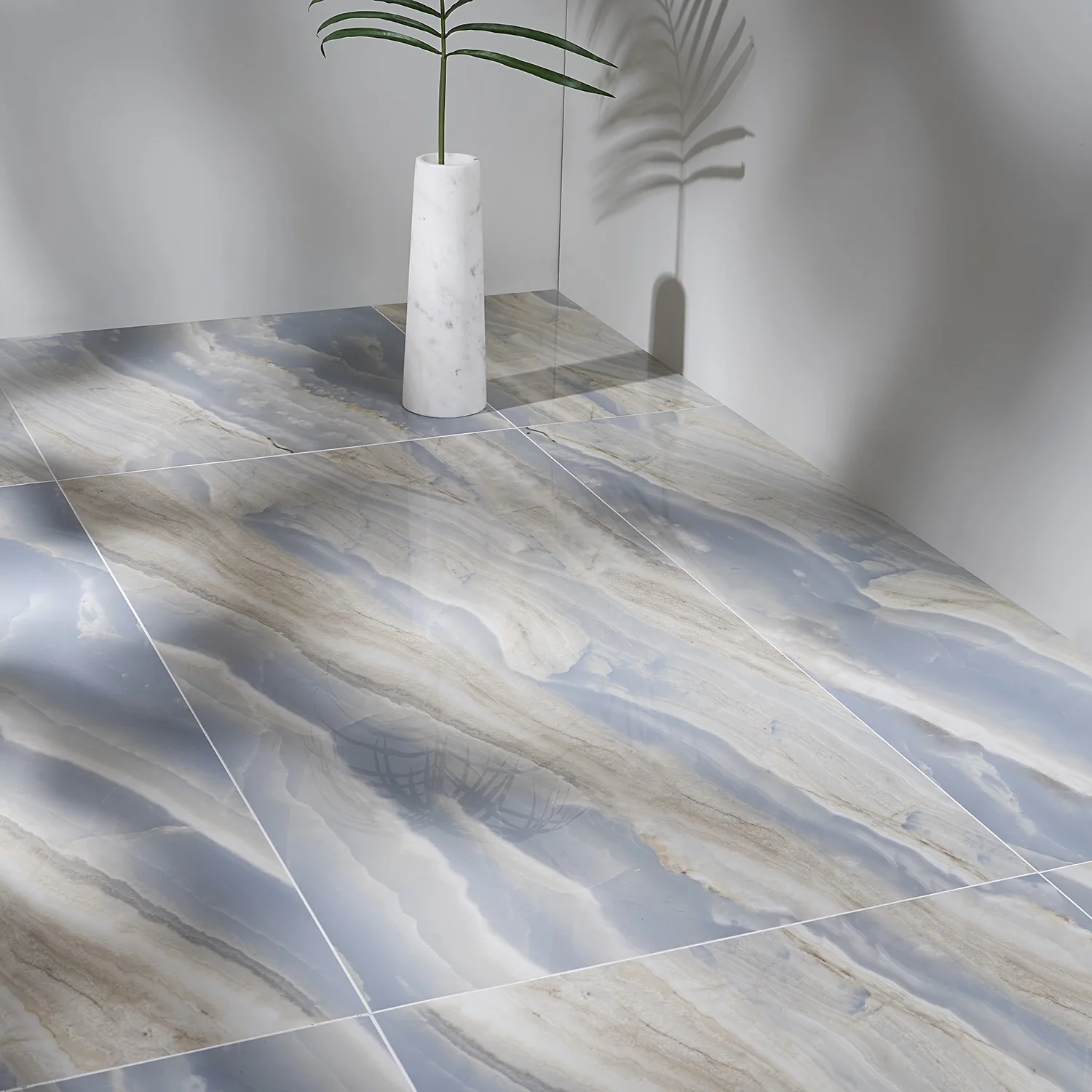 Tilebar Lumina Onyx Blue 24x48 Polished Porcelain Tile