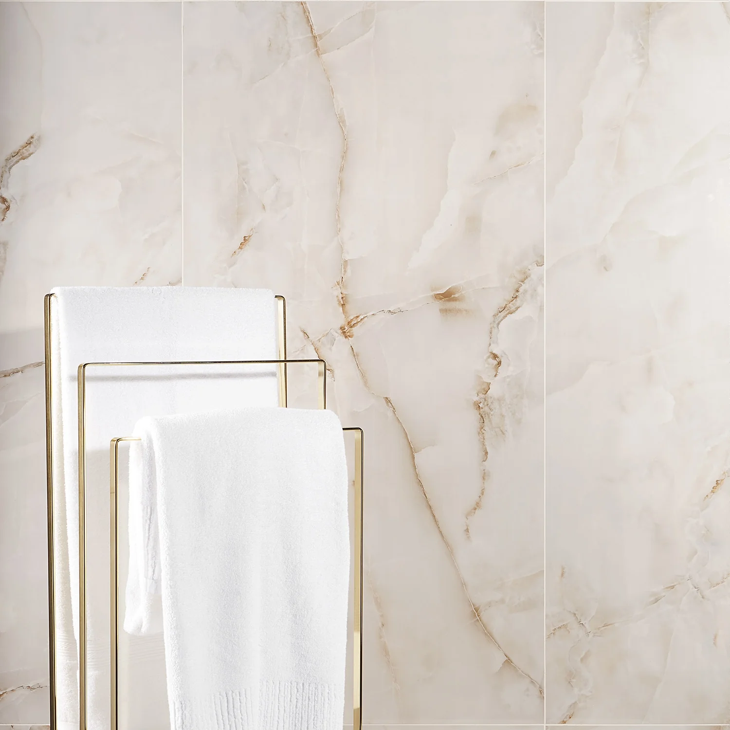 Lux Tile Lumina Onyx Pearl Beige 24x48 Polished Porcelain Tile - Image 5