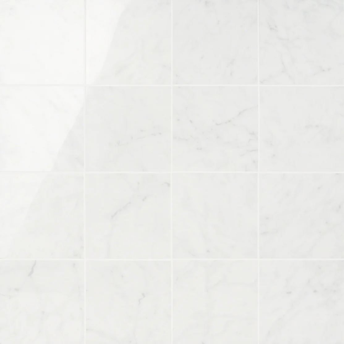 Marble Tech Bianco Gioia 6x6 Polished Porcelain Tile - Lux Tile - Image 2