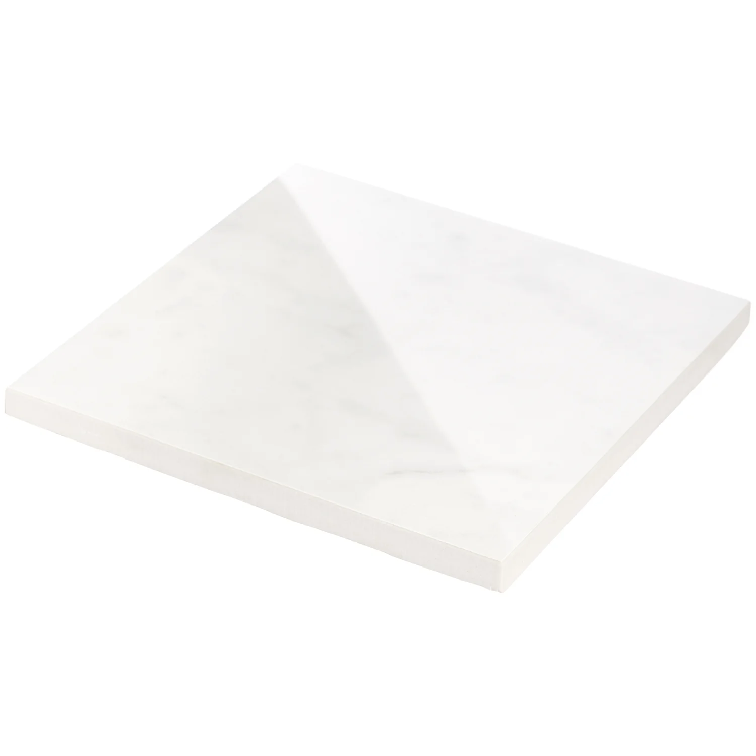 Marble Tech Bianco Gioia 6x6 Polished Porcelain Tile - Lux Tile - Image 4