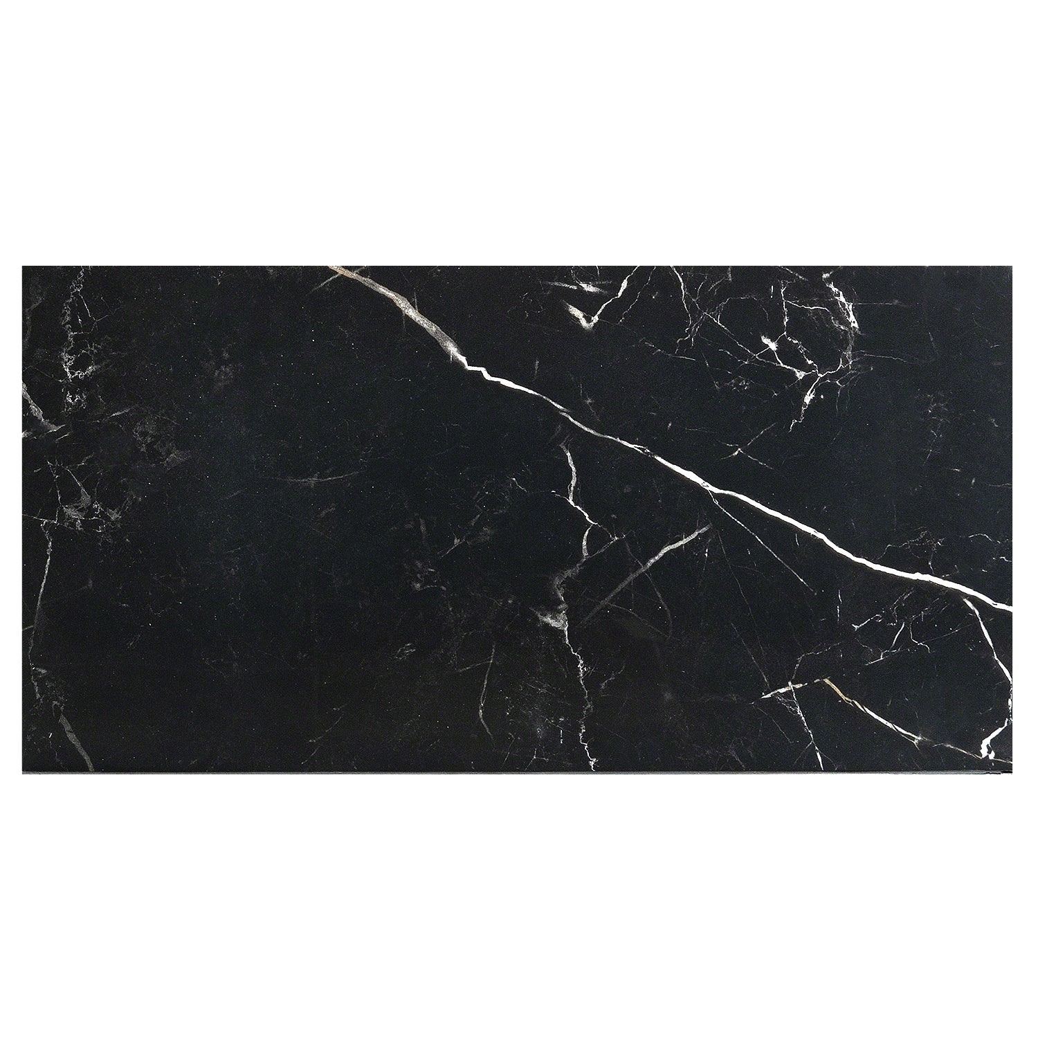 Lux Tile Marble Tech Port Laurent Black 12x24 Polished Porcelain Tile - Image 3