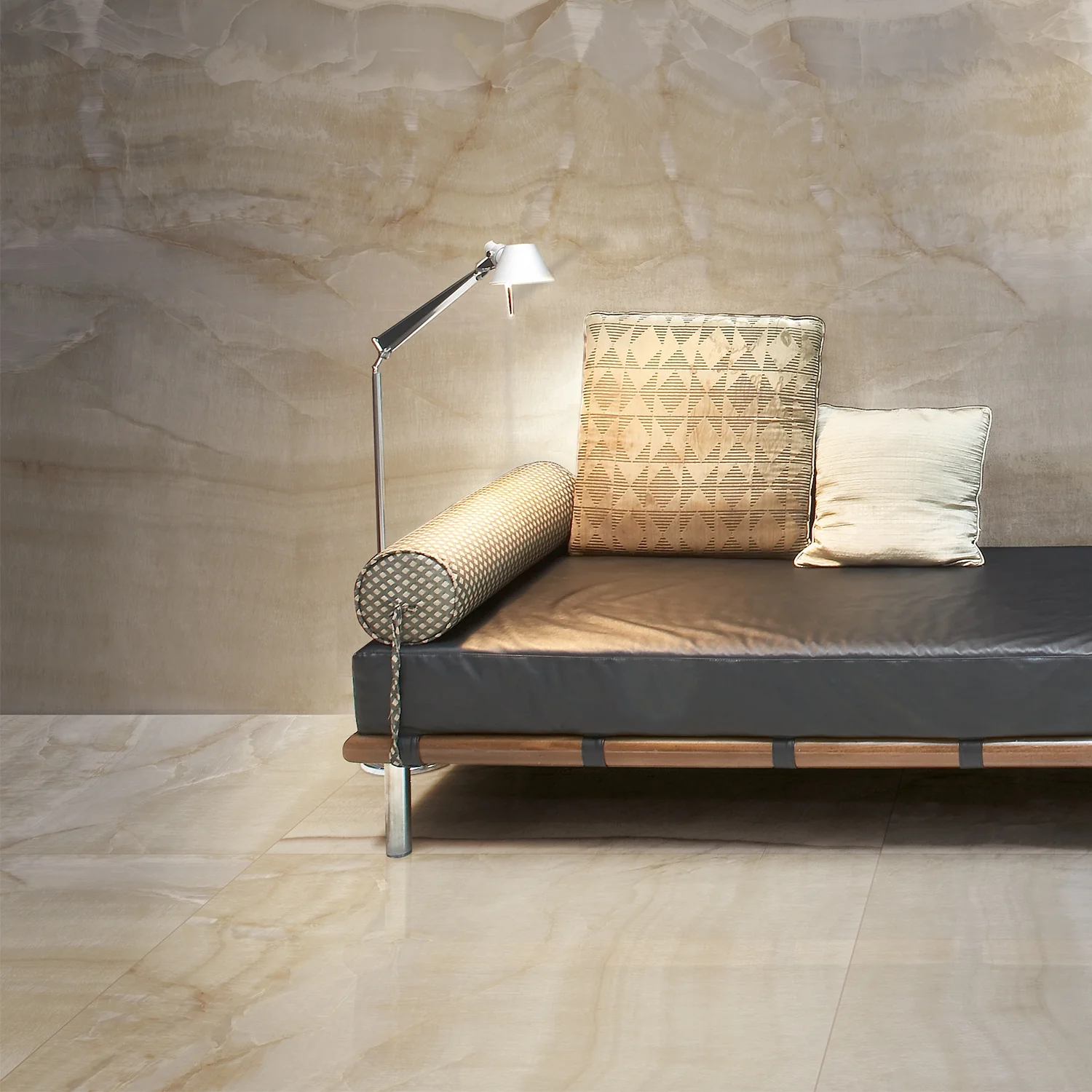 Lux Tile Marmi Slim Onice Perla 60x120 Polished Porcelain Slab - Image 2