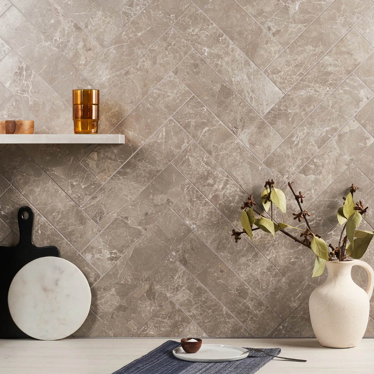 Lux Tile Marmo Perfetto Tortora Gray 4x16 Semi-Polished Porcelain Tile - Image 2