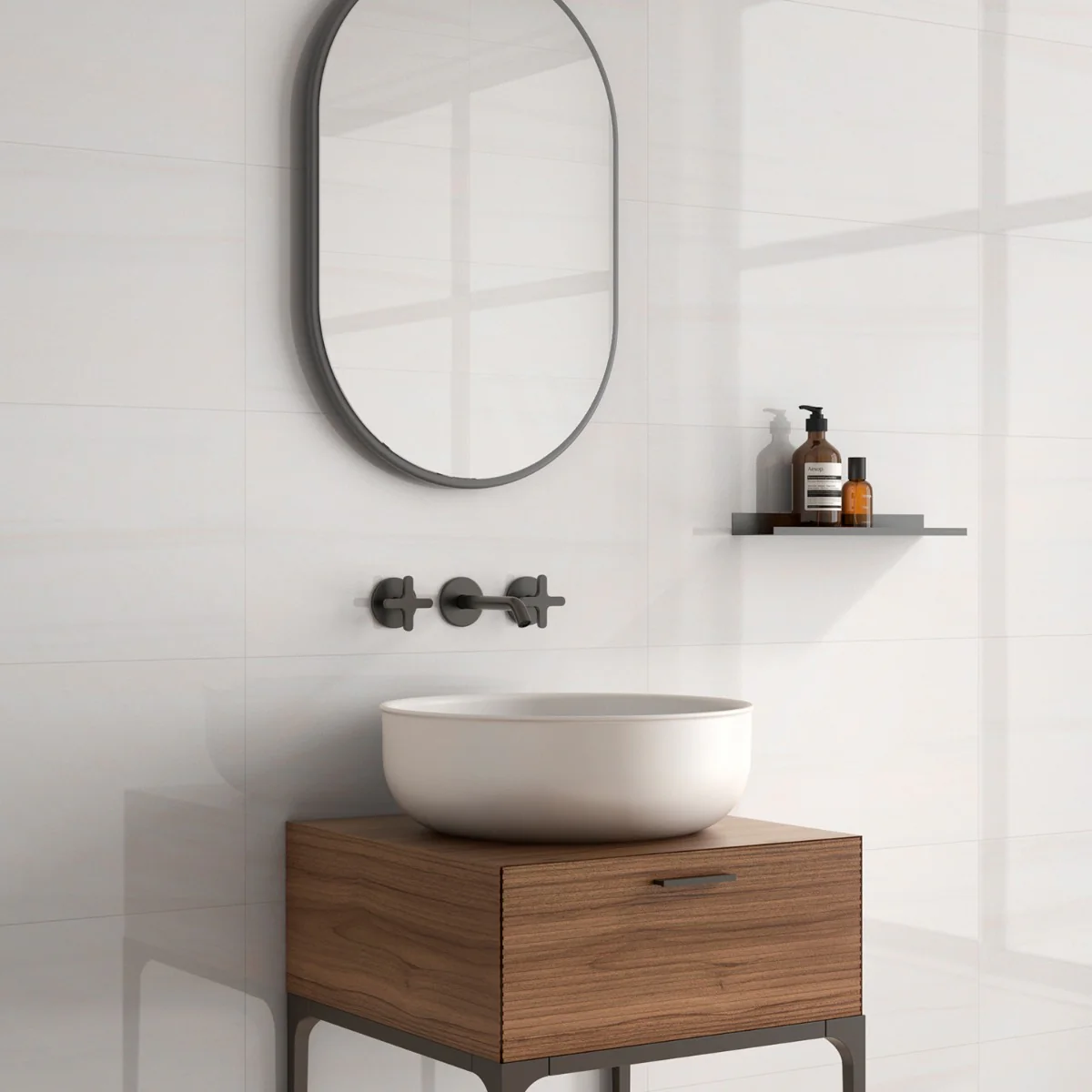 Lux Tile Minera Dolomite Warm White 12x24 Polished Porcelain Tile - Image 6