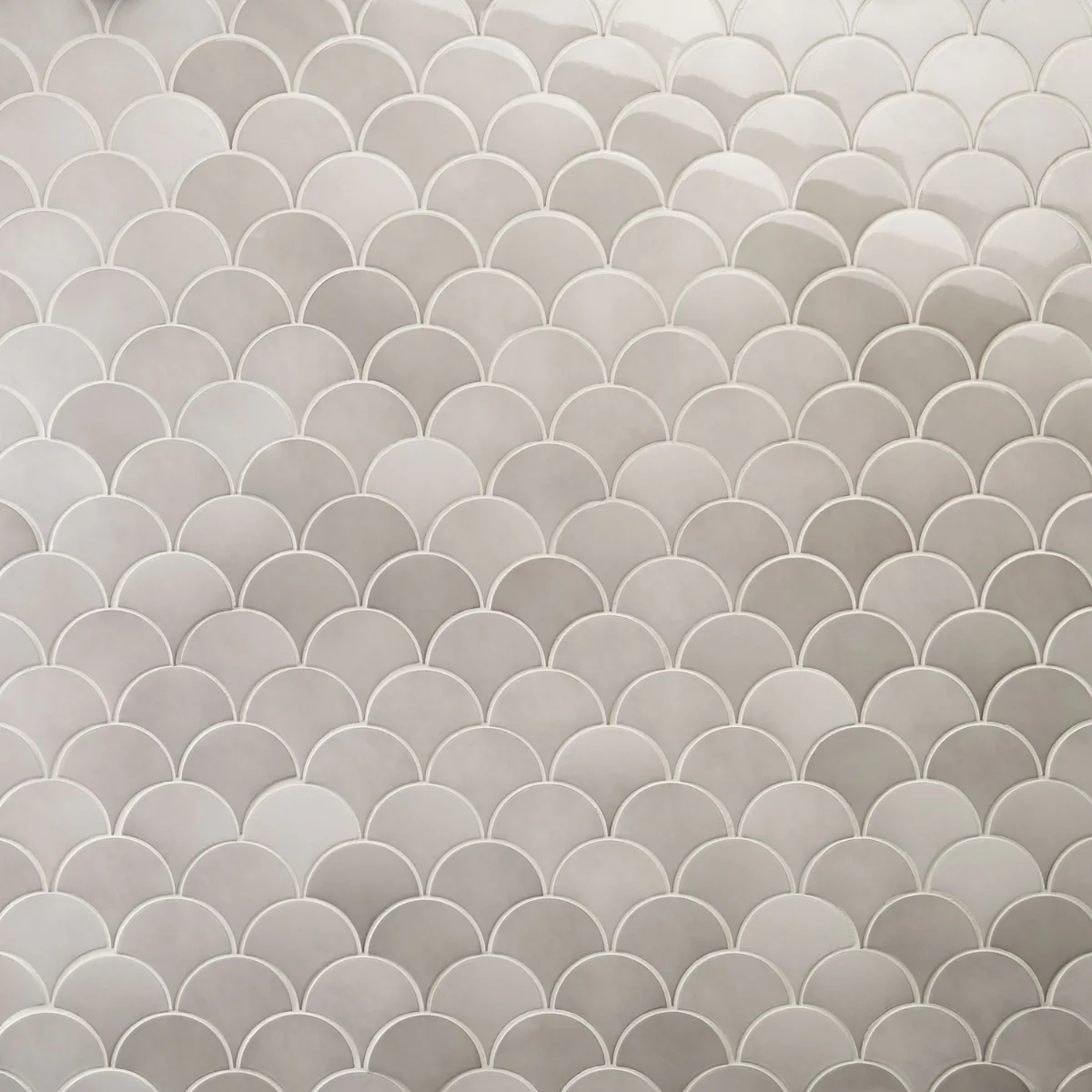 Lux Tile Mist Gray Fish Scale Polished Ceramic Wall Tile - 5" - Image 9