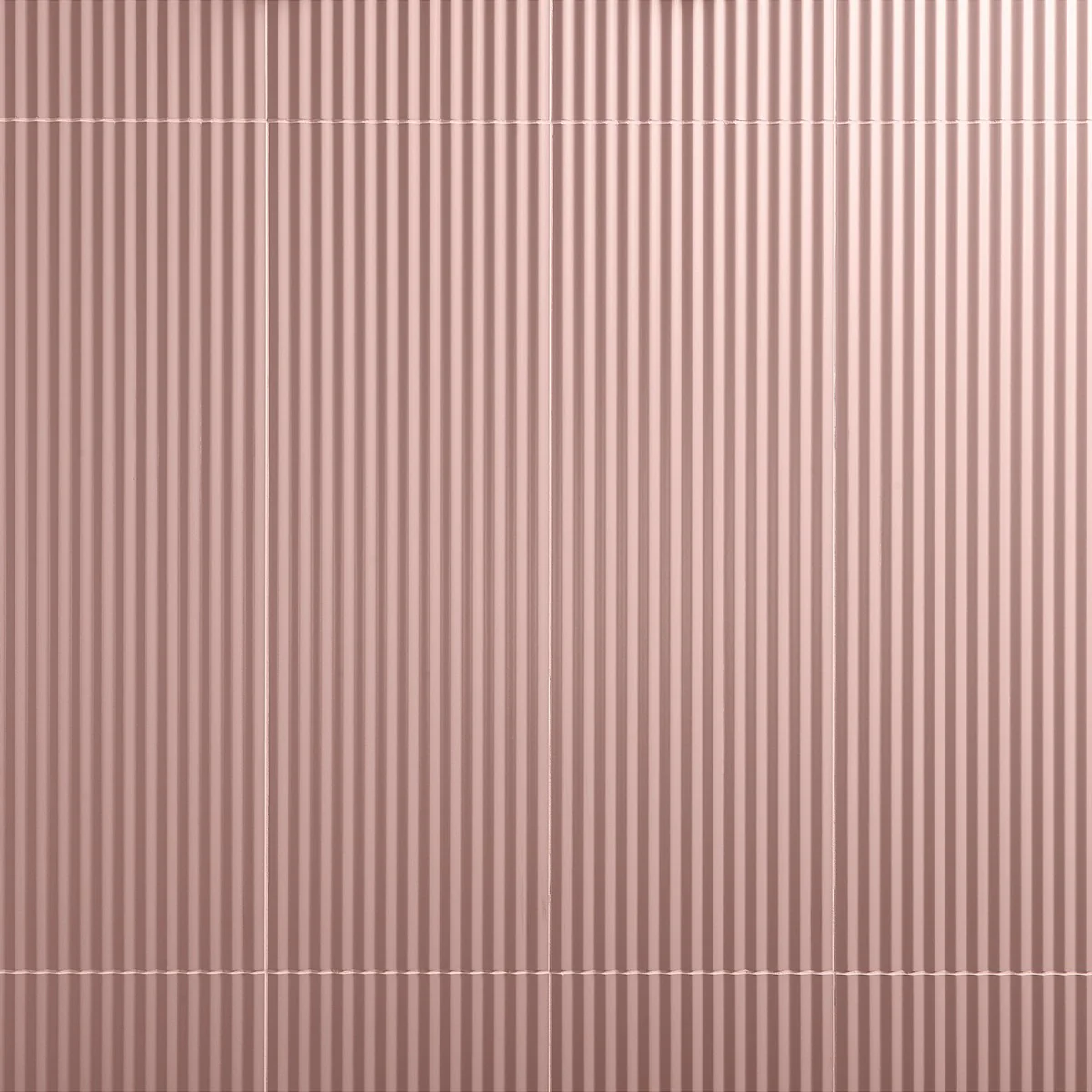 Lux Tile Mod 3D Blush Pink 12x36 Fluted Matte Ceramic Tile - Image 3