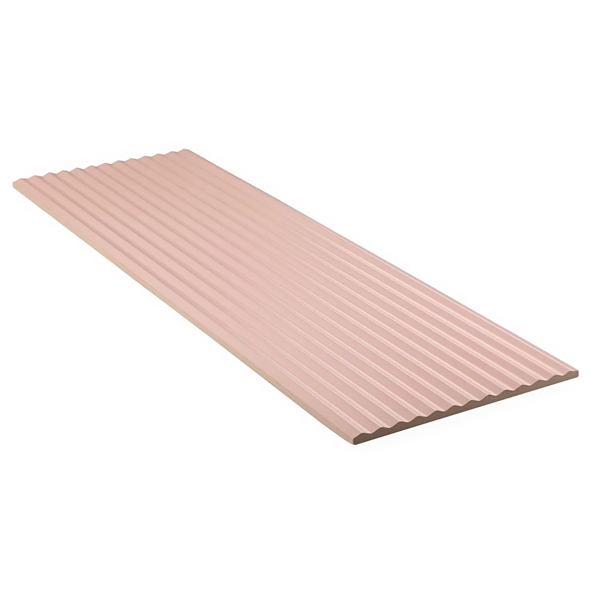 Lux Tile Mod 3D Blush Pink 12x36 Fluted Matte Ceramic Tile - Image 6