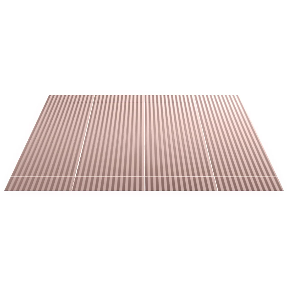 Lux Tile Mod 3D Blush Pink 12x36 Fluted Matte Ceramic Tile - Image 8