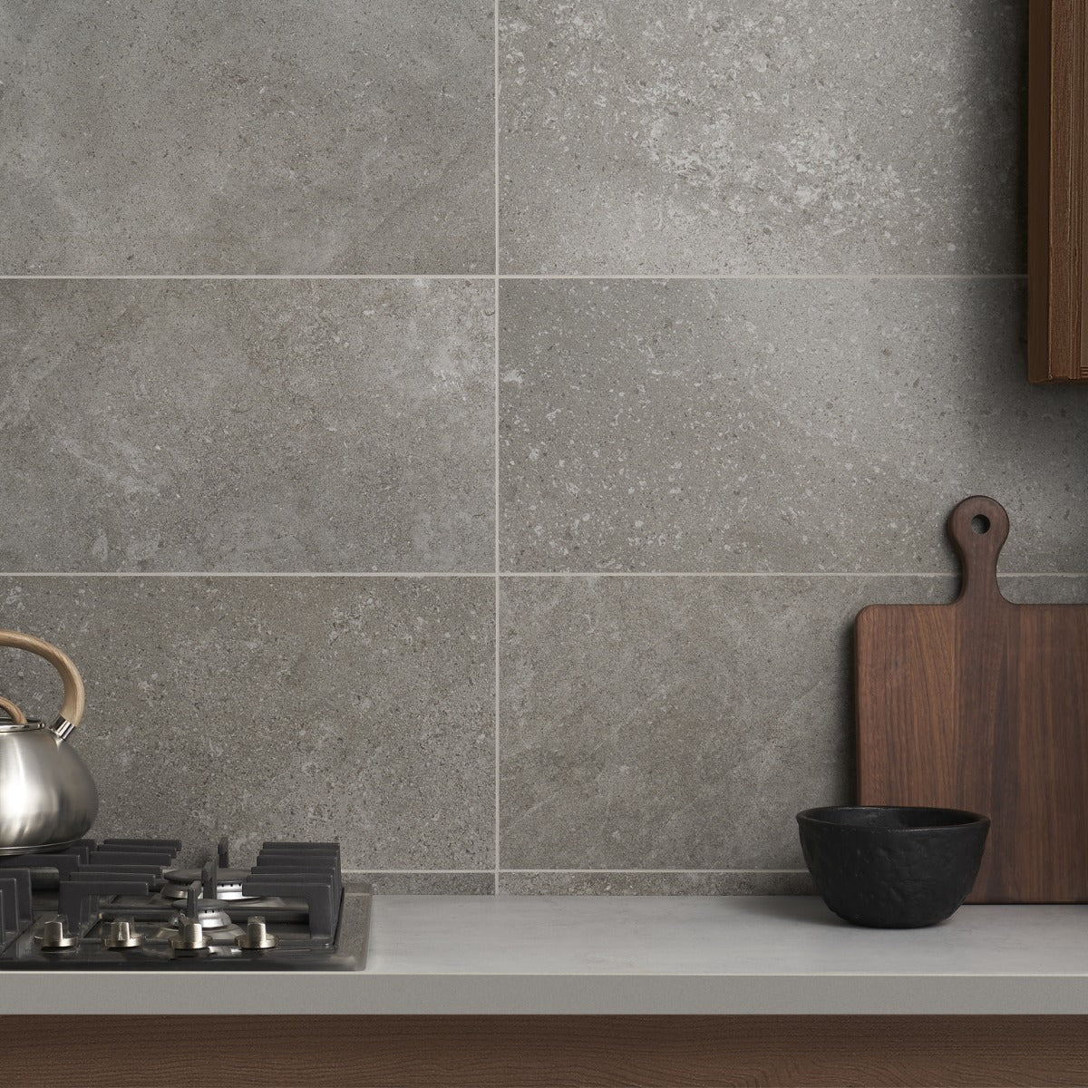 Lux Tile New Rock Fossil Dark Gray 12x24 Matte Porcelain Tile - Image 2