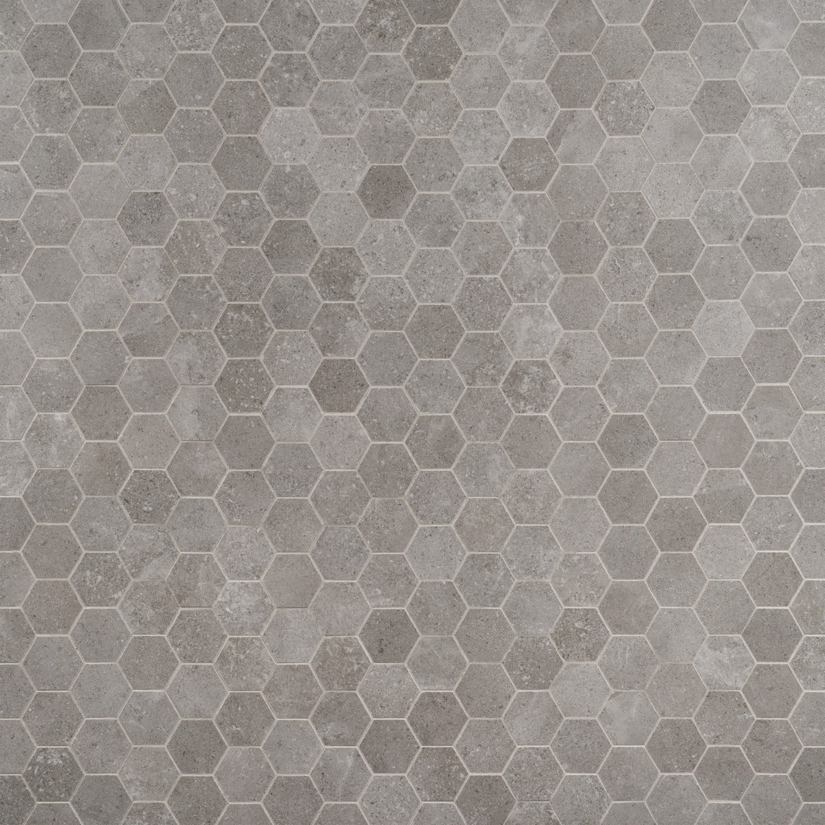 Lux Tile New Rock Fossil Dark Gray 3" Hexagon Matte Porcelain Mosaic Tile - Image 8