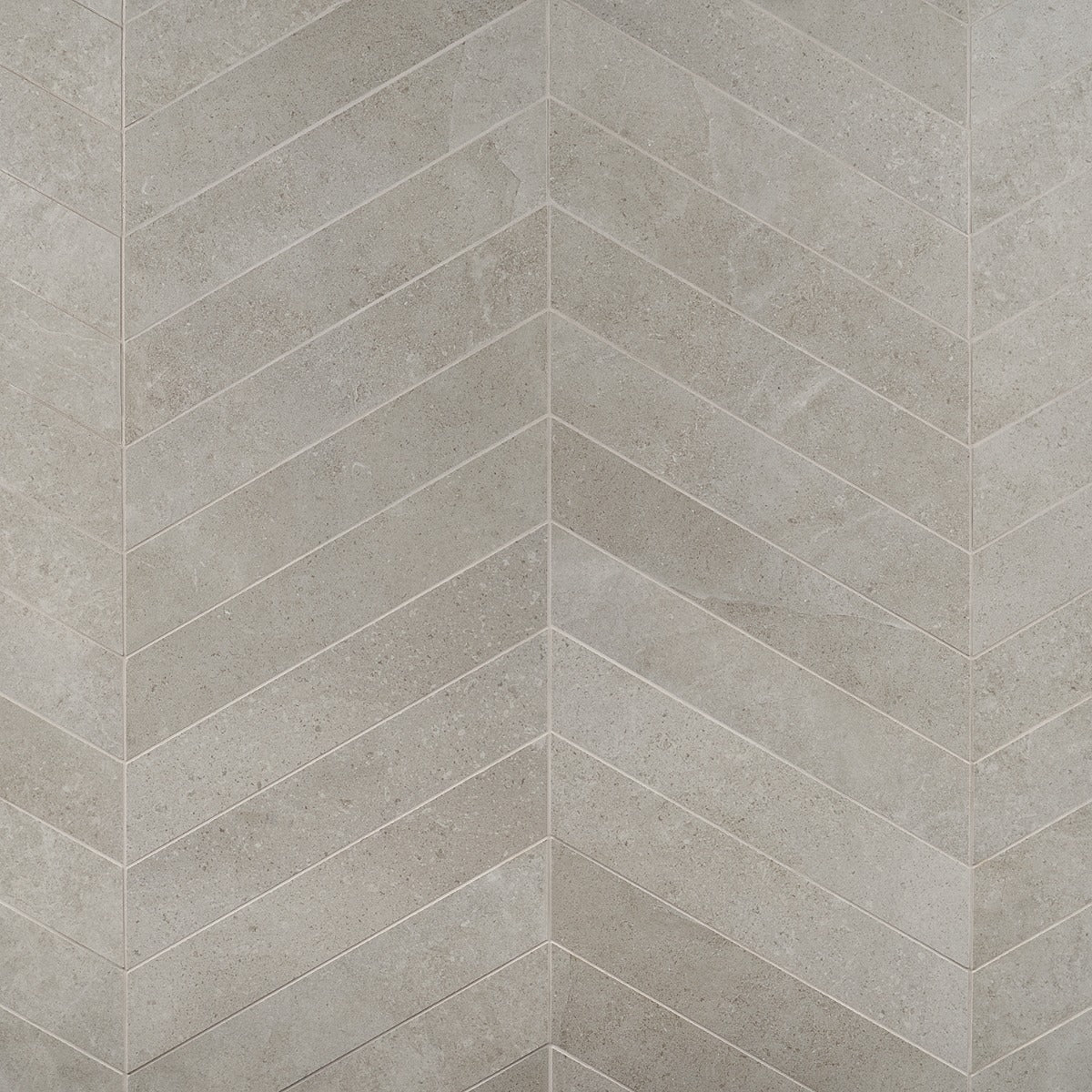 Lux Tile New Rock Fumo Light Gray 4x21 Chevron Matte Porcelain Tile - Image 2