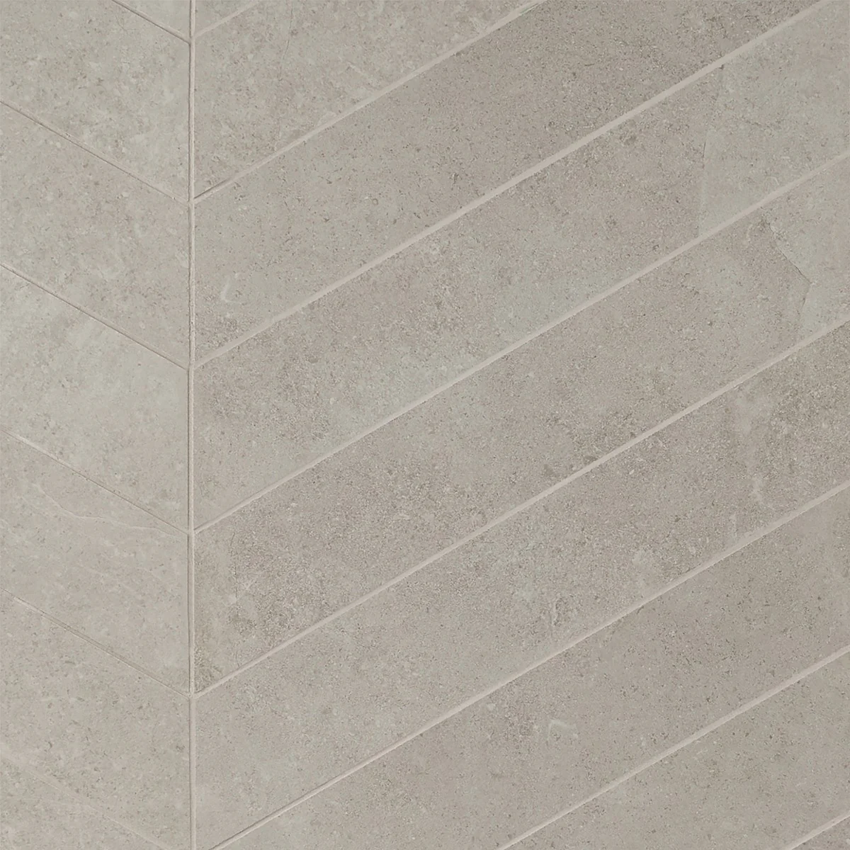 Lux Tile New Rock Fumo Light Gray 4x21 Chevron Matte Porcelain Tile - Image 3