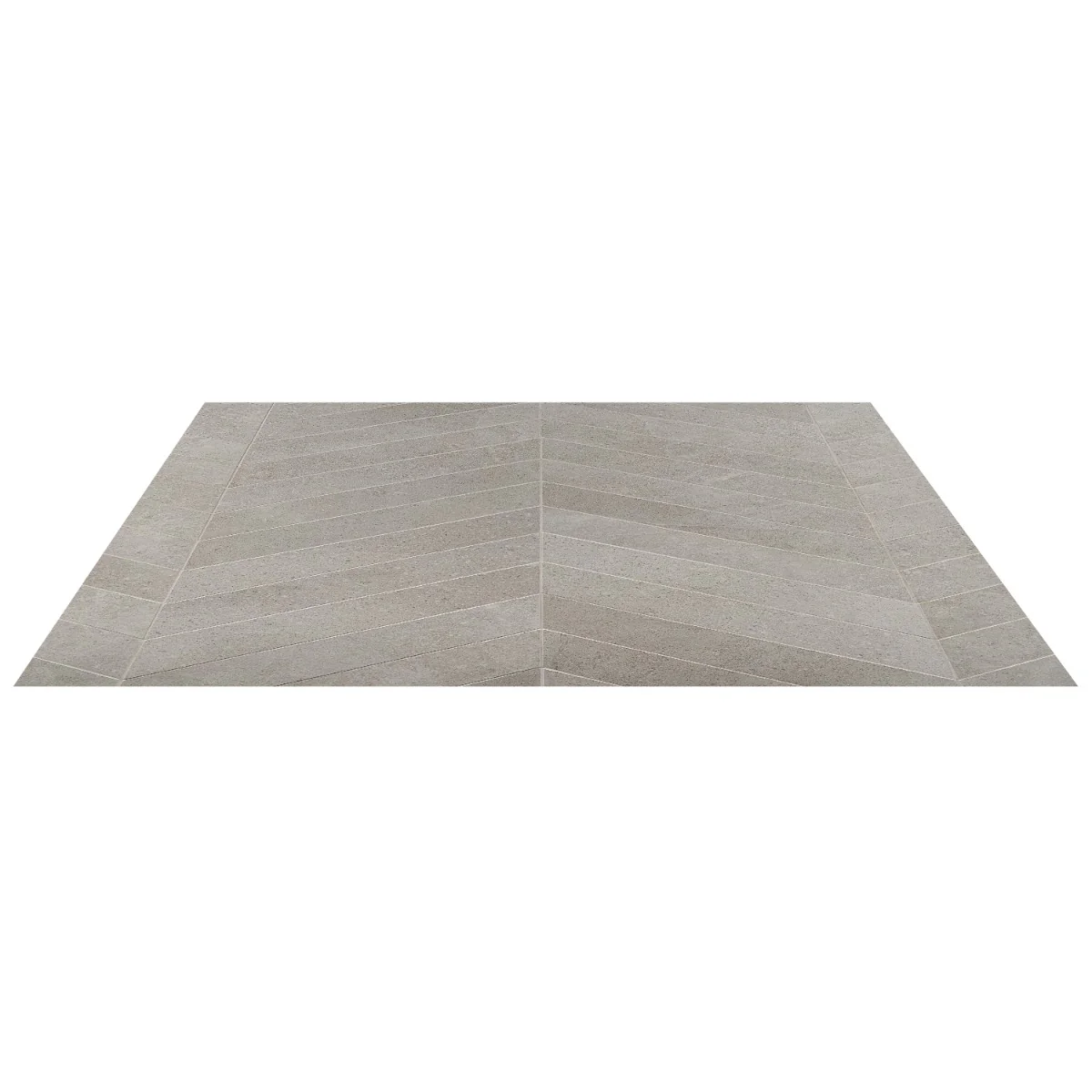 Lux Tile New Rock Fumo Light Gray 4x21 Chevron Matte Porcelain Tile - Image 8