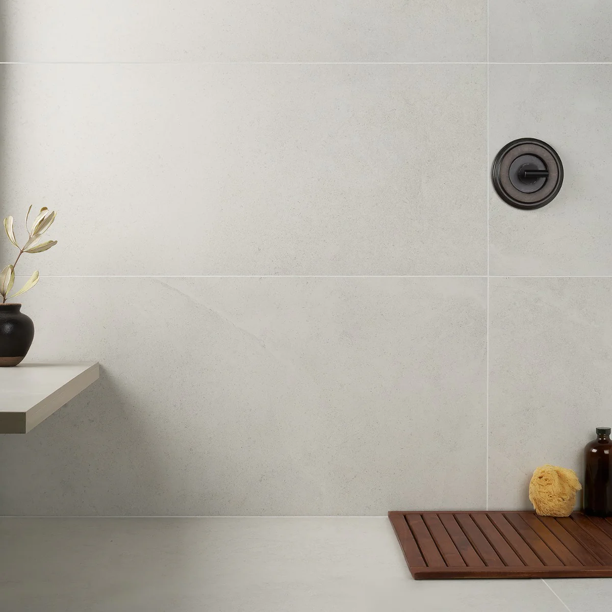 Lux Tile New Rock Perla White Matte Porcelain Tile 24x48