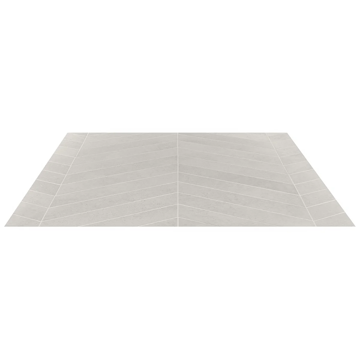 Lux Tile New Rock Perla White 4x21 Chevron Matte Porcelain Tile - Image 9