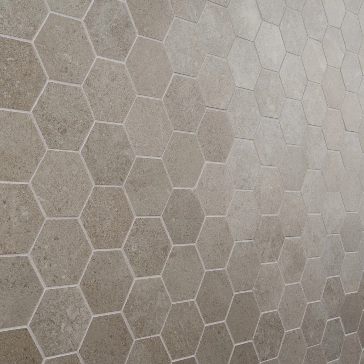 Lux Tile New Rock Tortora Beige 3" Hex Matte Porcelain Mosaic Tile - Image 6