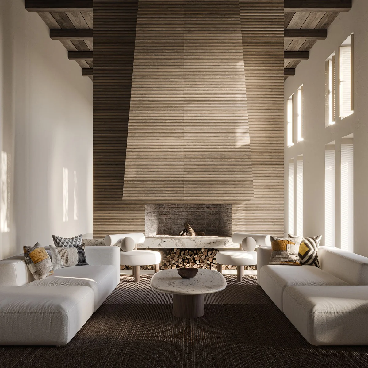 Lux Tile Nobu Ribbon Almond Brown 24x48 Matte Porcelain Tile - Image 7