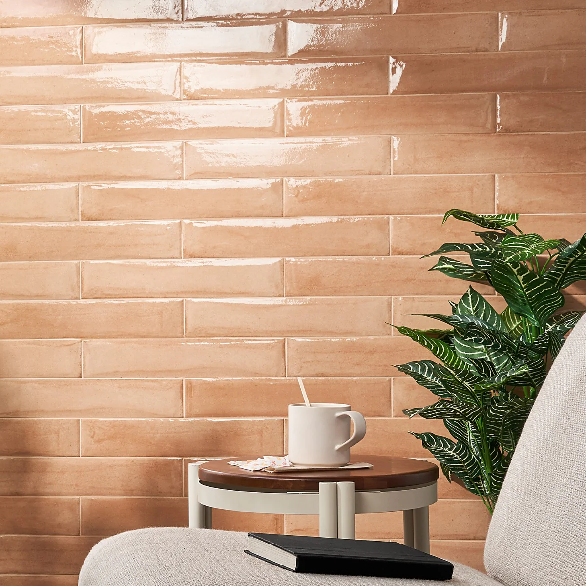 Lux Tile Paint Terracotta Brown 3x16 Glossy Porcelain Subway Tile - Image 6