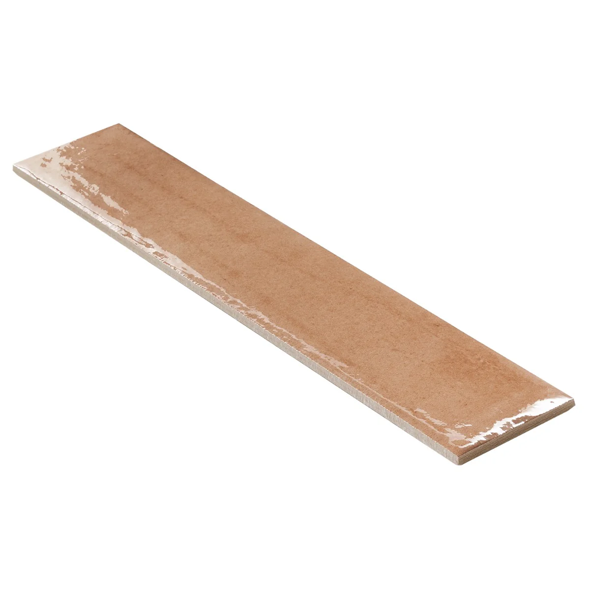 Lux Tile Paint Terracotta Brown 3x16 Glossy Porcelain Subway Tile - Image 8