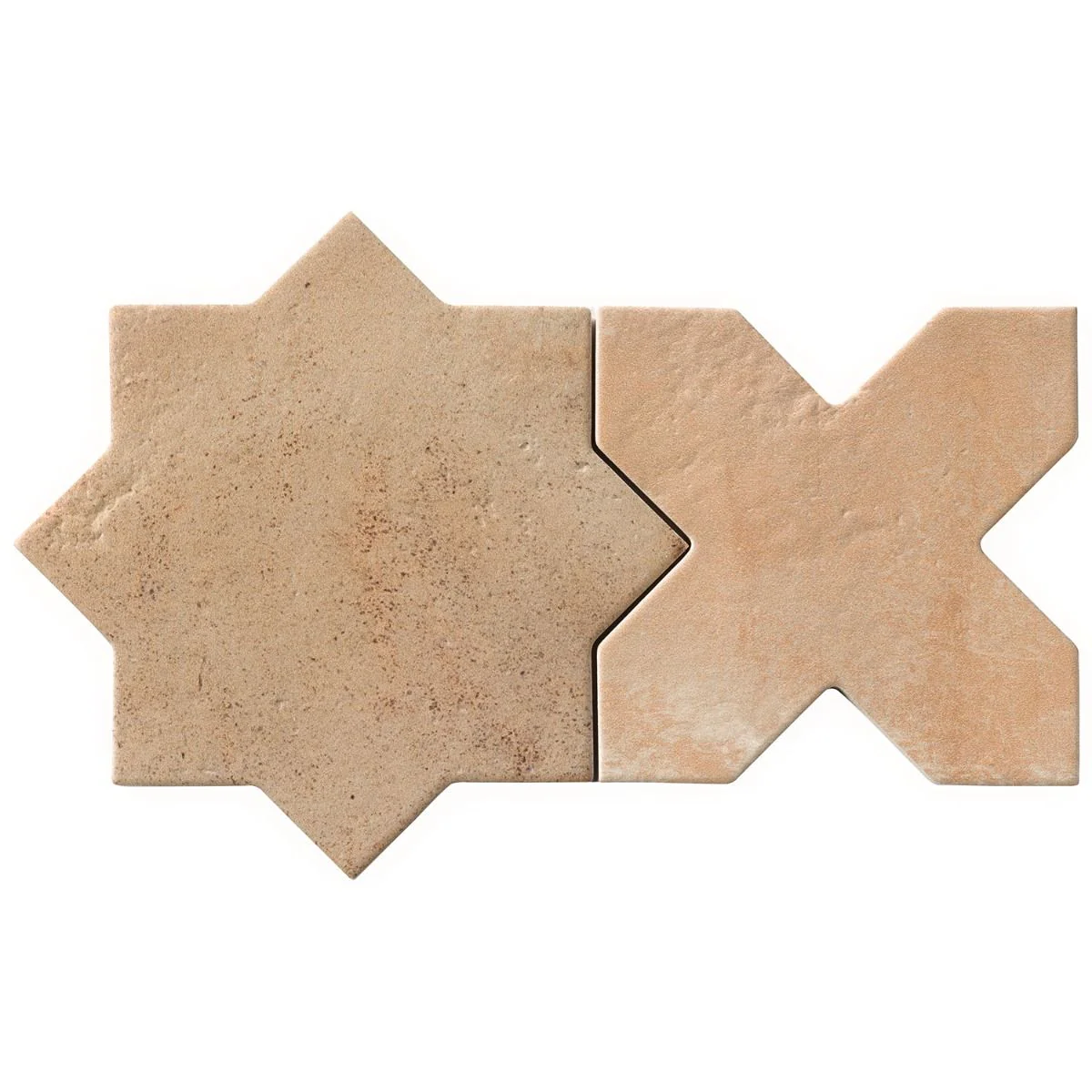 Lux Tile Parma Cotto Brown Matte Star and Cross 6" Terracotta Look Porcelain Tile - Image 4
