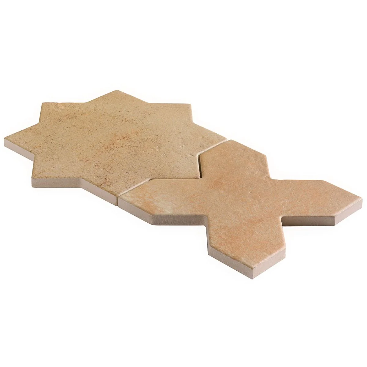Lux Tile Parma Cotto Brown Matte Star and Cross 6" Terracotta Look Porcelain Tile - Image 5