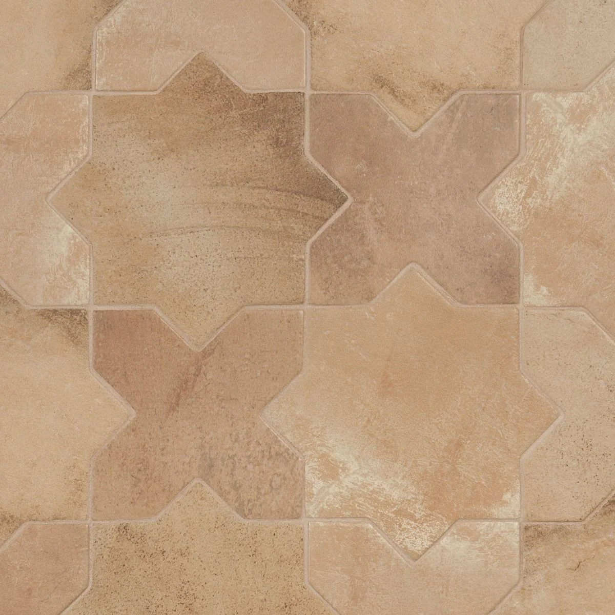 Lux Tile Parma Cotto Brown Matte Star and Cross 6" Terracotta Look Porcelain Tile - Image 8