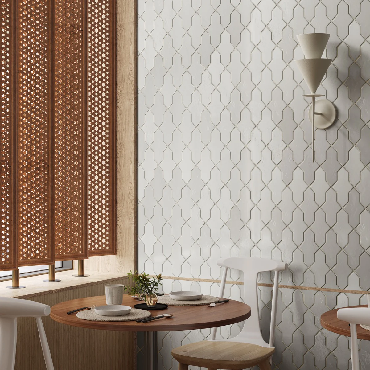 Lux Tile Parma Cruz White 5x8 Polished Porcelain Tile - Image 2