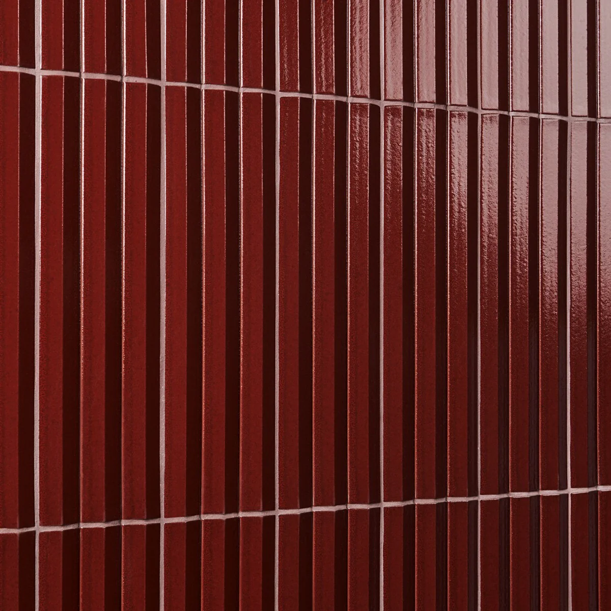Lux Tile Ponto Ruby Red Fluted 5x16 3D Polished Porcelain Wall Tile - Image 7