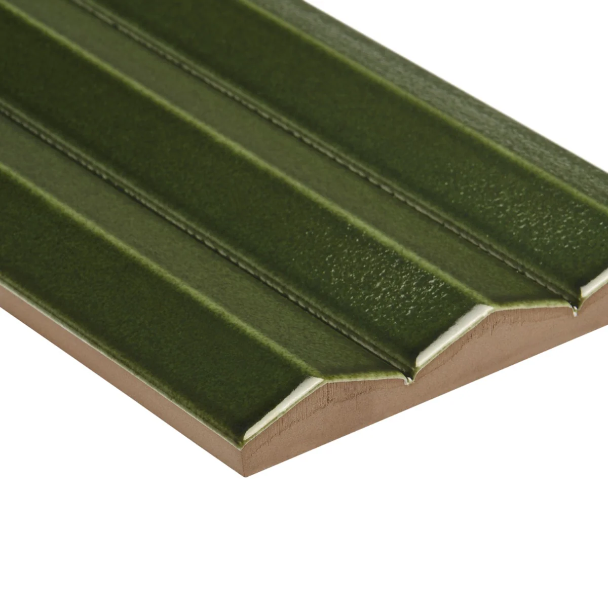 Lux Tile Ponto Verde Green 5x16 3D Polished Porcelain Wall Tile - Image 8