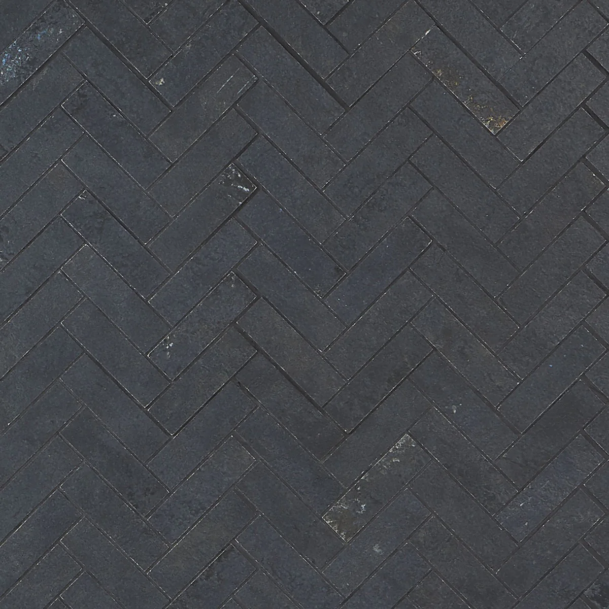 Lux Tile Portrait Black Herringbone Matte Porcelain Mosaic Tile - Image 2