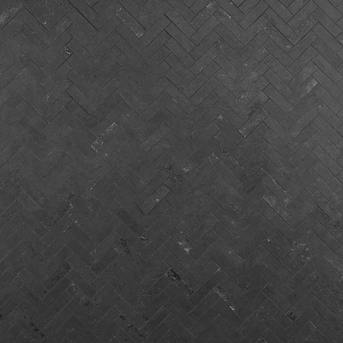 Lux Tile Portrait Black Herringbone Matte Porcelain Mosaic Tile - Image 7
