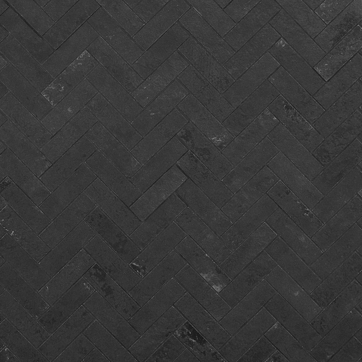 Lux Tile Portrait Black Herringbone Matte Porcelain Mosaic Tile - Image 9