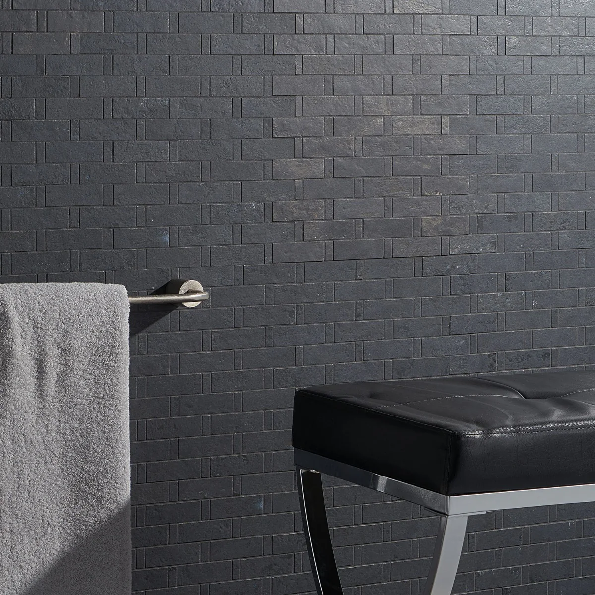 Lux Tile Portrait Black Weave Matte Porcelain Mosaic Tile