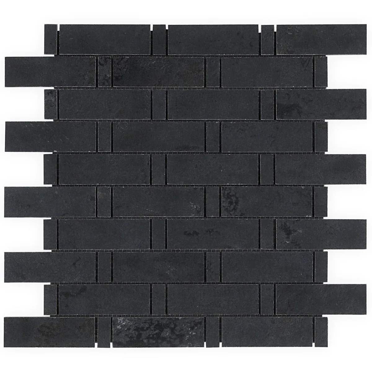 Lux Tile Portrait Black Weave Matte Porcelain Mosaic Tile - Image 8