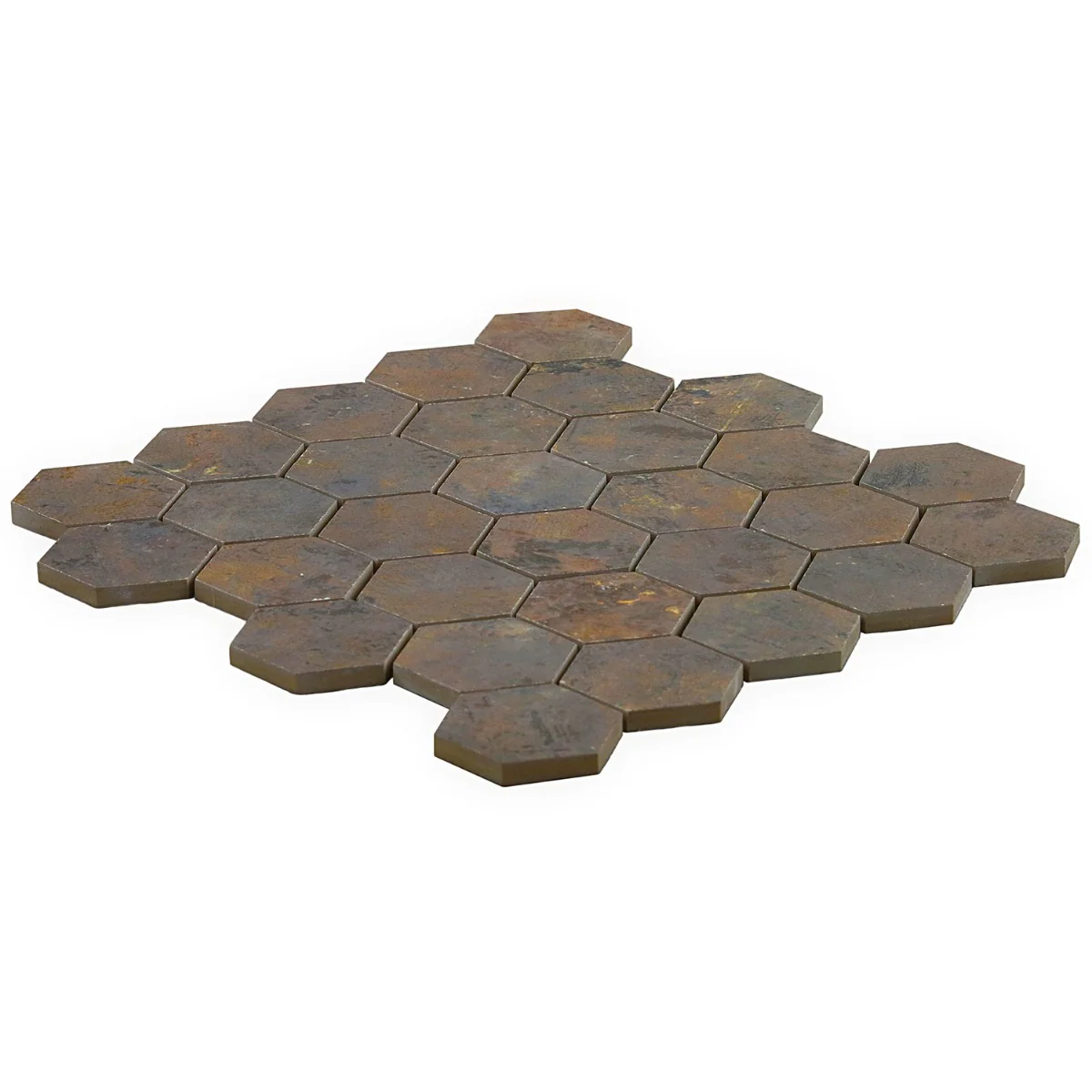 Lux Tile Portrait Copper 2" Hexagon Matte Porcelain Mosaic Tile - Image 4