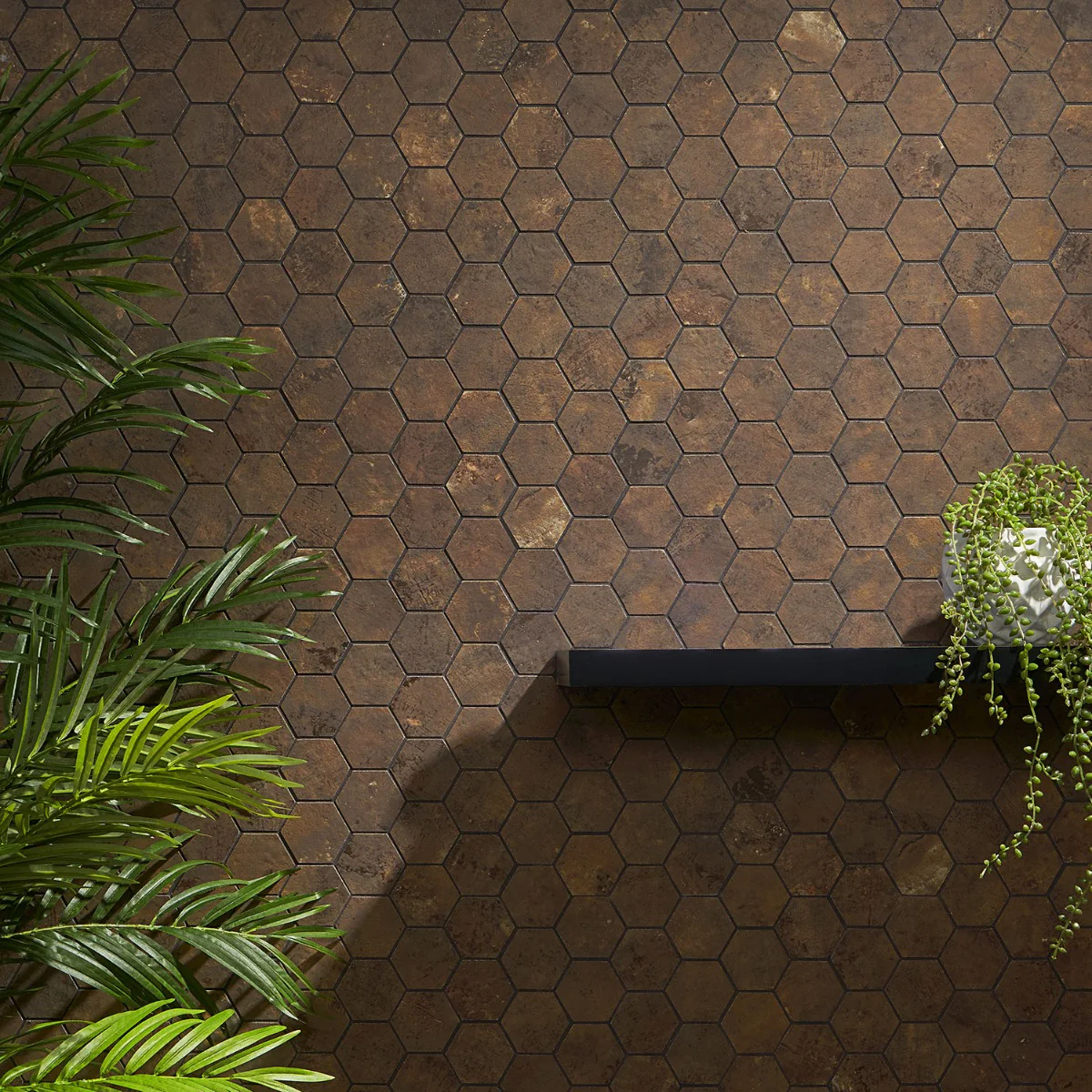 Lux Tile Portrait Copper 2" Hexagon Matte Porcelain Mosaic Tile - Image 5